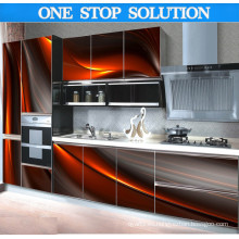 U en forma de 3D moderno gabinete de cocina efectiva